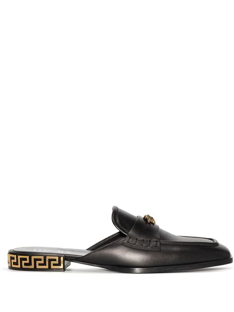 versace flat top square|Versace loafers.